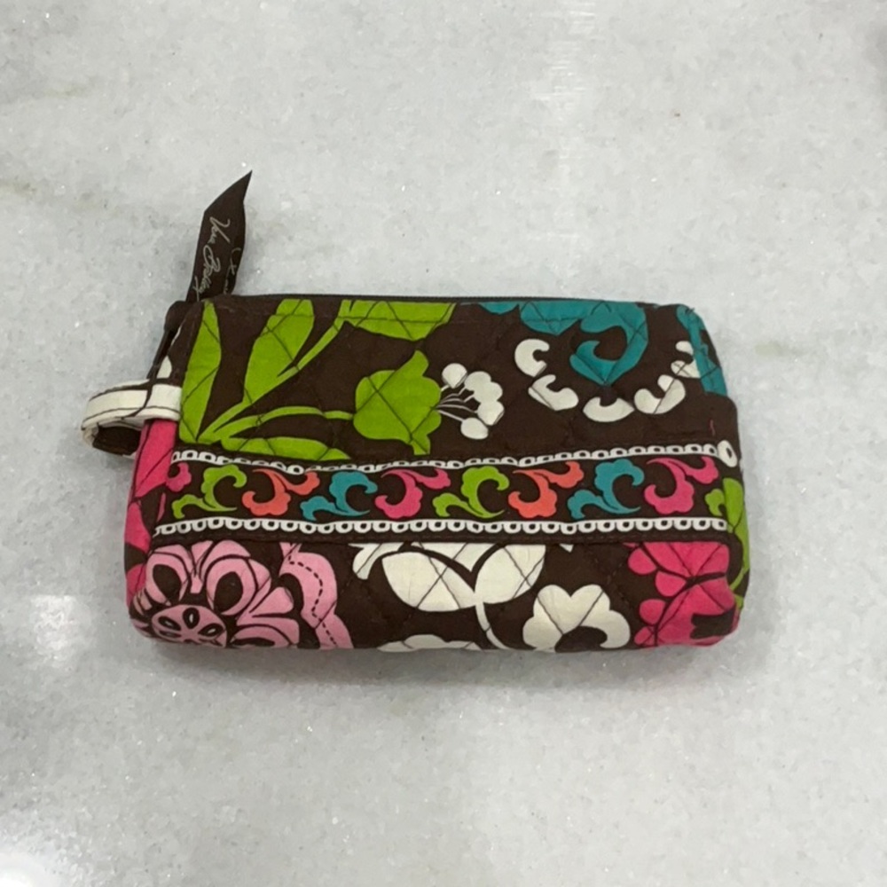 Vera Bradley Floral Cosmetic Bag - Brown, Pink, Green, Blue